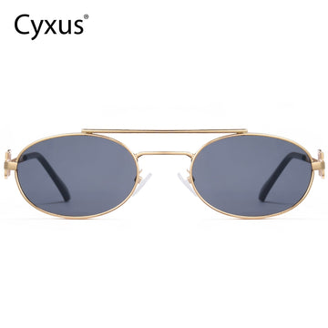 Cyxus Oval Trendy Double Bridge Non-Polarized Sunglasses 1324